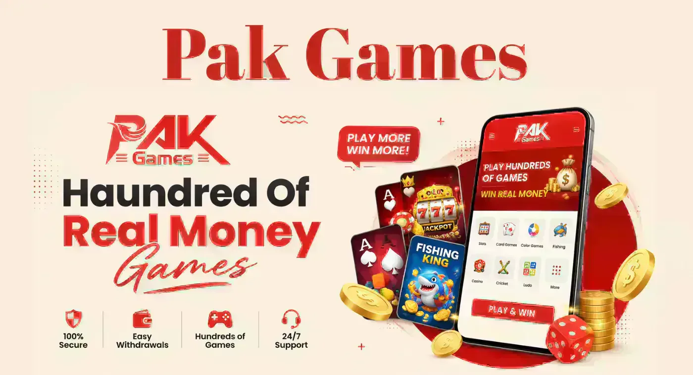 Hundreds of real-money casino and slot games on PAK Game